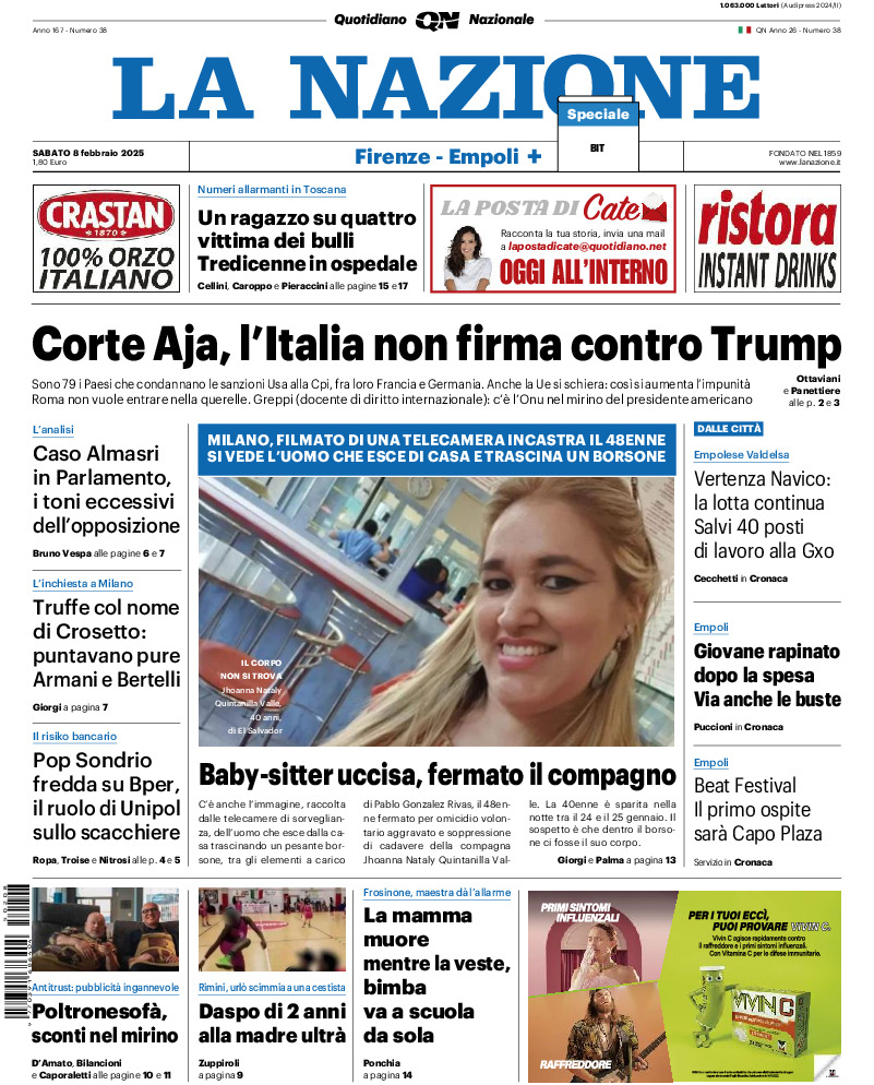 Prima-pagina-la nazione-edizione-di-oggi-20250208